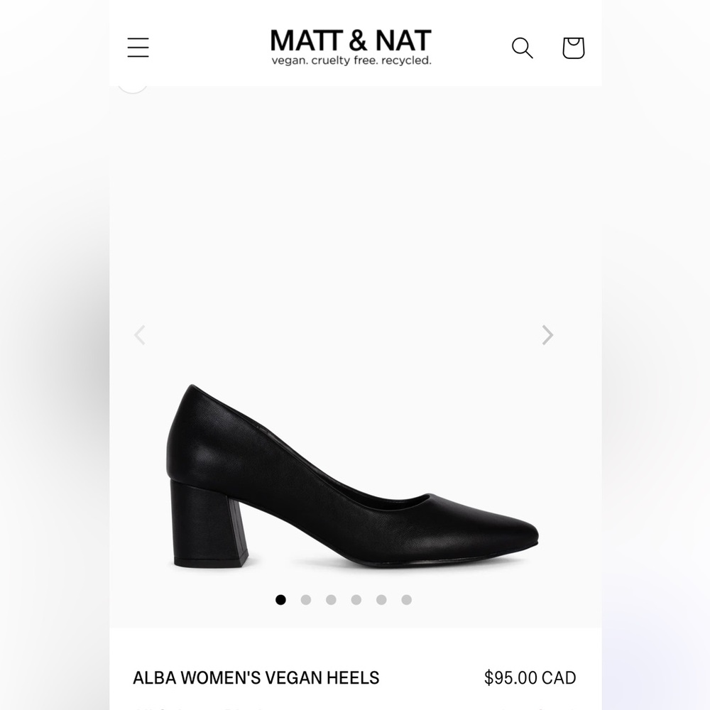 Matt & Nat Black Pointed-Toe Vegan Leather Flats